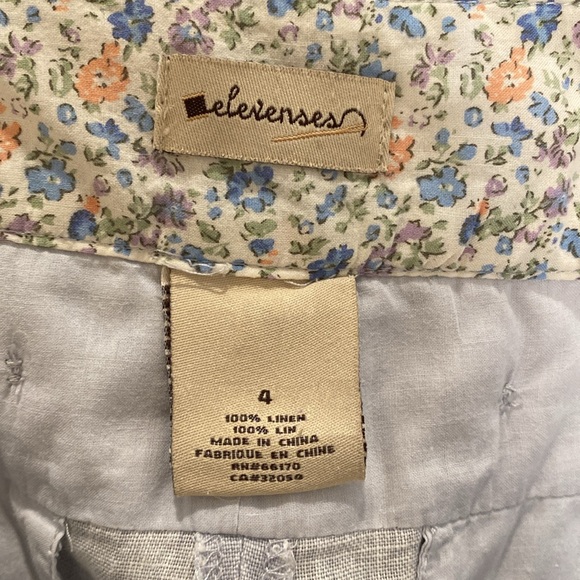 Anthropologie Elevenses Wide Leg Linen Pants Size 4 - Picture 5 of 11